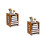 2Pièces Organisateur Bois Marron Multi-Usage Papiers 7