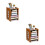 2Pièces Organisateur Bois Marron Multi-Usage Papiers 8
