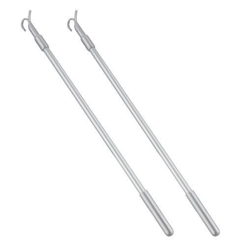 6Pcs Telescopic Silver Blind Wand Replacement with Hook for Window Use 1