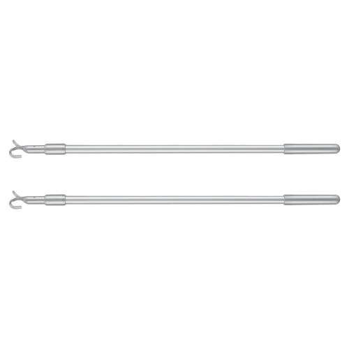 6Pcs Telescopic Silver Blind Wand Replacement with Hook for Window Use 2
