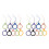18Pcs Assorted Color Silicone Lanyard for Phone Keychain Hanging Use 5