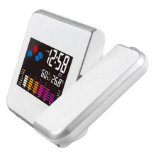 White Projection Clock 15x11x6 cm / 5.9x4.3x2.4 in