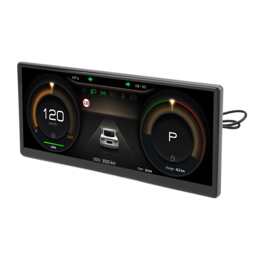 Car Dashboard Heads Up Display For Tesla Models Enhanced Features Wireless Android Auto Bluetooth Battery Mileage Speed Synchronous Data Shows Ota 2