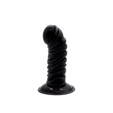 (One Size, Black) Threaded Anal Plug for Women Men Soft Clear Sausage Shape Suction Cup Adult Toys Fake Penis