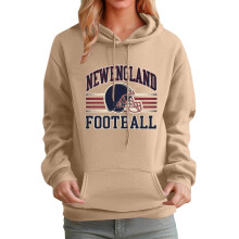 Sudadera con capucha de estilo vintage desgastada de New England Football para mujer – Sudadera retro para el día del partido