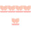 5Sets Pink Heart-Shaped Paper for Home Party Use 5