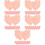 5Sets Pink Heart-Shaped Paper for Home Party Use 8