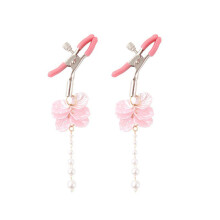 (One Size, Pink) Nipple Clamps Adjustable Flower Petal Nipple Clips Non-Piercing Body Clips Adult Toys for Couples