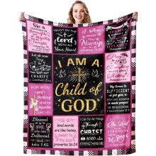 Manta cristã para mulheres – Cobertor religioso macio e quente, presente inspirador de fé, compatível com oração e devoção (76 x 101 cm)