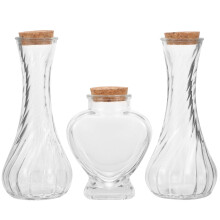 Wishing Drift Bottles Glass Storage Jars 3 pcs