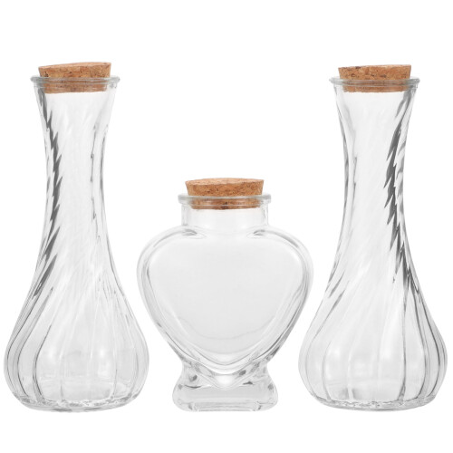 Wishing Drift Bottles Glass Storage Jars 3 pcs