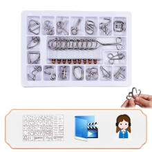 Puzzle-uri pentru minte, Set de puzzle-uri din sârmă metalică, Jocuri puzzle cu provocare IQ