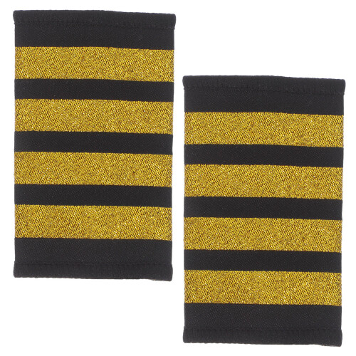 2Pairs Soft Durable Pilot Uniform Epaulets Multicolor Aviation Badge 2
