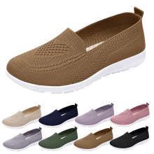 Willtoo Tennisschuhe Damen Damen Slipper Bequeme Strick-Loafer Leichte Pflegeschuhe Camel9Wide