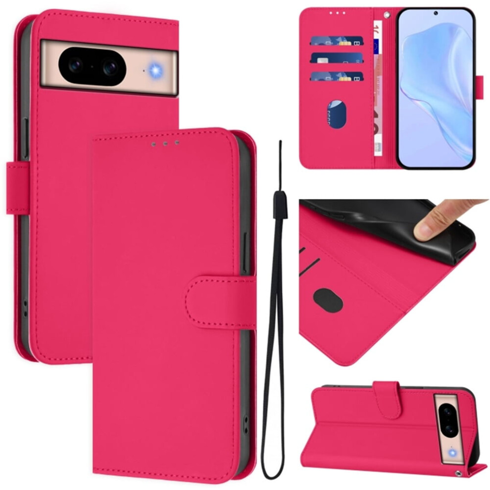 Wallet Case For Google Pixel 8A Pu Leather Flip Folio Rose 937196994649