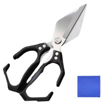 Heavy-Duty Multifunctional Kitchen Shears for Food & Bone Cutting – 1PC Black, Compatible with Towel