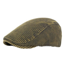 Strickmütze aus Wolle im europäischen und amerikanischen Batik-Stil für Damen, neue Herbst- und Winter-Baskenmütze, britische Retro-Mütze für