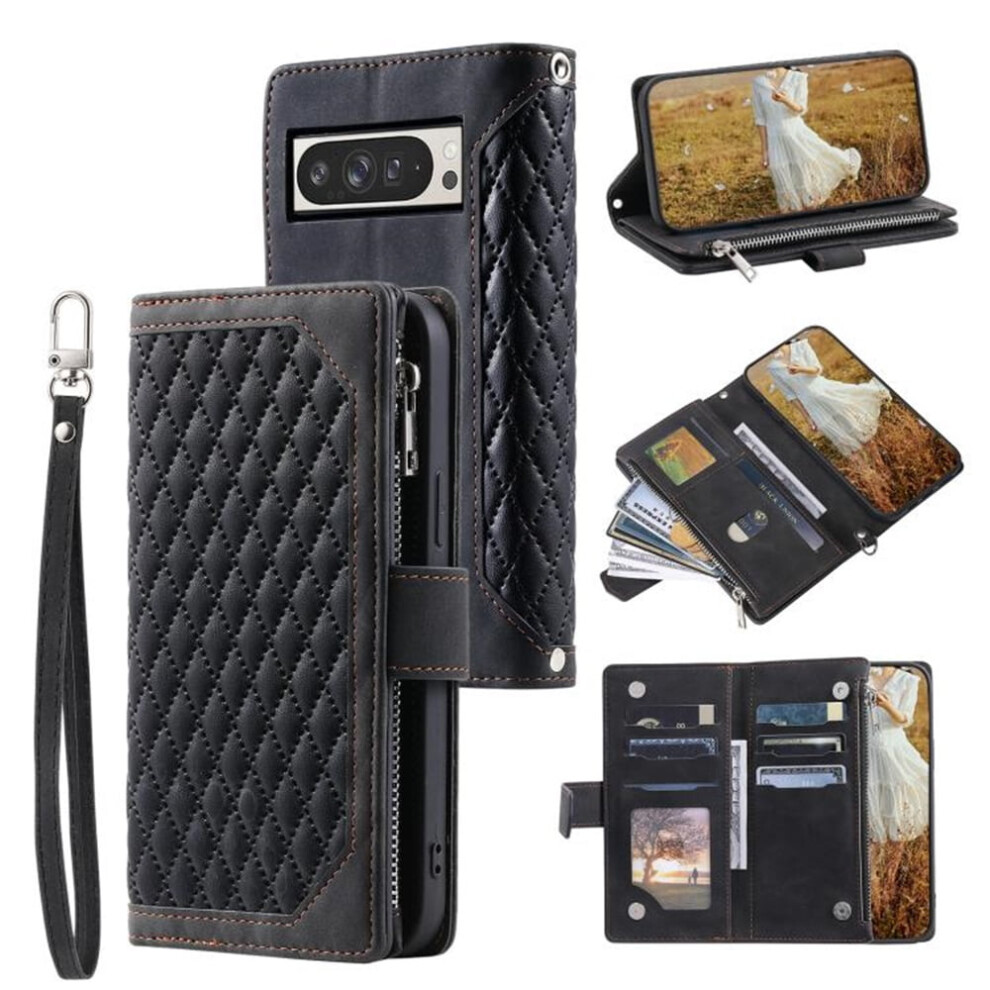 Google Pixel 9 Pro/10 Pro Xl Flip Wallet Case With Black 937196994748