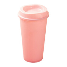 Färgskiftande isolerad tumblermugg, 475 ml återanvändbar plastmugg med lock – hög iskopp för kall dryck för vuxna och barn | Kompatibel med