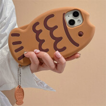 3D-Fisch-Handyhülle aus weichem Silikon für iPhone 14/13/12/11 Pro Max – Kompatibel mit Apple