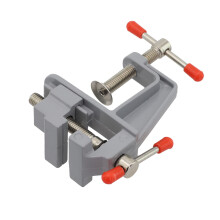 Mini tornillo de banco multifuncional de aluminio, miniatura, para joyeros, aficionados, alicates planos de mesa, herramienta de sujeción, A