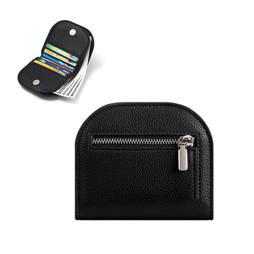 Men's Slim Black Leather RFID Wallet Under 5