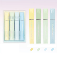 Pens Bright Pastel Highlighters Set Of 4 Aesthetic Highlighters In Chisel Tips Metal Highlighters Highlights Notes And Glitter Ink Sets 13ml