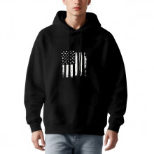 Sweat à capuche à manches longues pour homme avec poches - Motif drapeau américain « Je suis fier de servir mon pays » Coupe décontractée