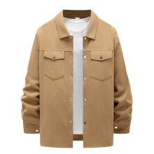 Jackets for Men Autumn and Winter Men's Casual Lapel Single Solid Color Double Pocket Slim Winter Jackets for Men