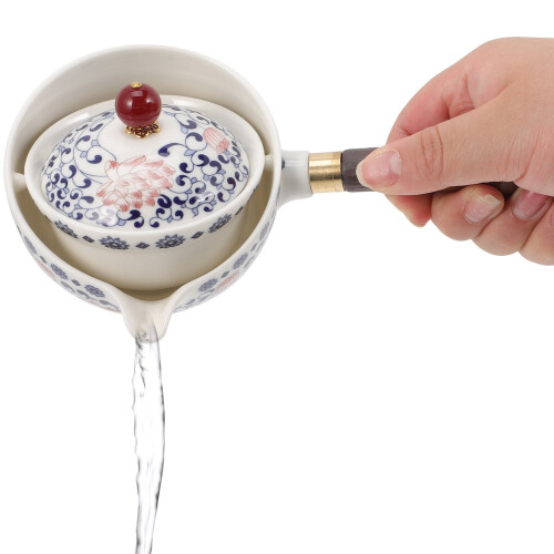 Loose Tea Brewing Tool Ceramic Teapot Vintage Style 1Pcs