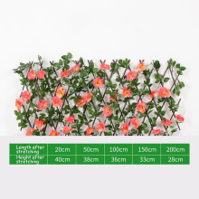 Uitschuifbaar houten klimrek, kunstbloemen tuinmuur, telescopisch privacyscherm met zijden kersenbloesems