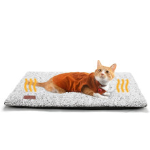Cama autoaquecida para gatos, 61 x 46 cm, almofada térmica para animais de estimação com capa removível, antiderrapante e lavável —