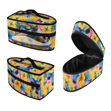 Portable Steamer Travel Organizer Handheld Lightweight Travel Iron Organizer Lightweight Organizer Pink Elephant and Floral Pattern(Case Only)