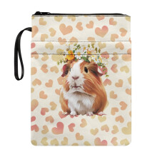 Funda para libros de poliéster con estampado de hámster, estilo vintage, para oficina o bolsillo, 11,42 x 8,66 pulgadas.