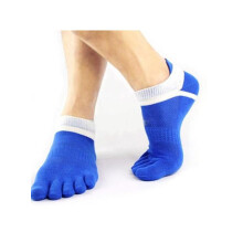 Dragonus Men Five Toe Socks Cotton Solid Sports Trainer Running Finger Socks Breathable