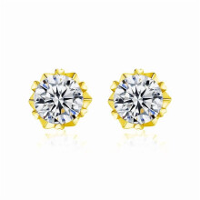 Moissanite Hexagram Sneeuwvlok Oorbellen in 925 Zilver