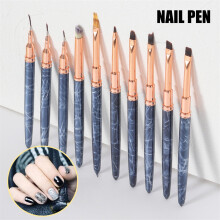 Nail Art Brush & Liner Pen – Easy-Store Metal Dotting Tool for Gel Nails, Compatible with All Nail Art Kits (1pc)