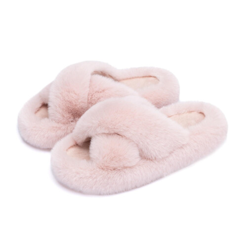 Γυναικείες παντόφλες Memory Foam Fuzzy, με επένδυση από τεχνητή γούνα, αντιολισθητική