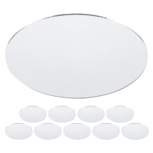 Pretyzoom Lot de 10 mini miroirs ovales, pièces décoratives en mosaïque de verre pour projets de bricolage et décoration intérieure
