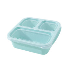 Recipiente etanșe pentru depozitarea alimentelor cu 3 compartimente, cu capace, reutilizabile, pentru gustări Bento, pentru pregătirea meselor,