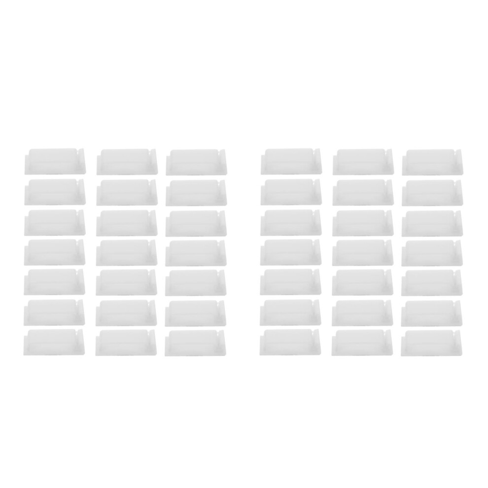 100Pcs Adhesive Cable Organizers White Pa66 Wire Clips For Desktop 3711626410711