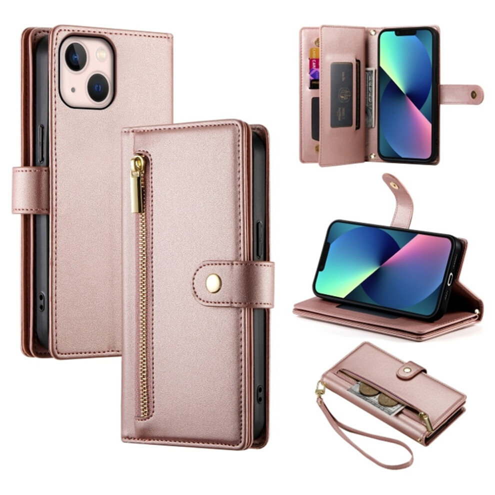 Leather Wallet Case For Iphone 13 Mini 5.4 Inch Pink 913211549872