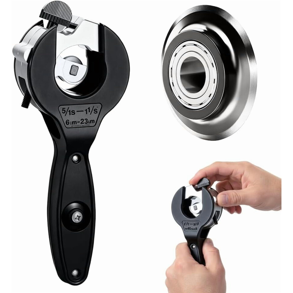 Ratchet Pipe Cutter For 5/16"-1-1/8" Stainless Steel, Copper, Aluminum, Pvc Pipes Â 2-In-1 Compact Tube Cutter, Compatible With Tight Spaces 9327961725690