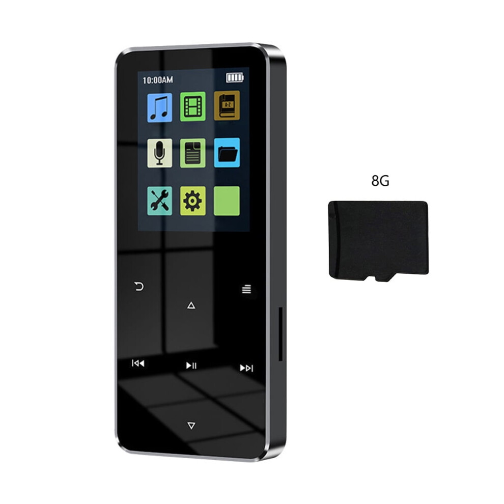 Portable Mp3 Player, Tft Touch Bluetooth Walkman, 1.8-Inch Full Touch Screen Walkman( With 8G) Black 9353595640870