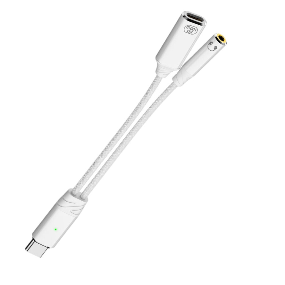 Usb C Splitter Type C Double Plug 100W Fast Charging Adapter Splitter Cable Type C Male To Double Female Cable For Phone 9327961725805