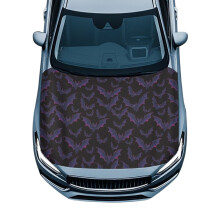 Car Hood Cover 59.05x39.37 in Purple Bat Covers for Car Hood Stretchable Elastic Fabric Hoods Wrap Blankets for Most Automotive Trucks Pickup SUV