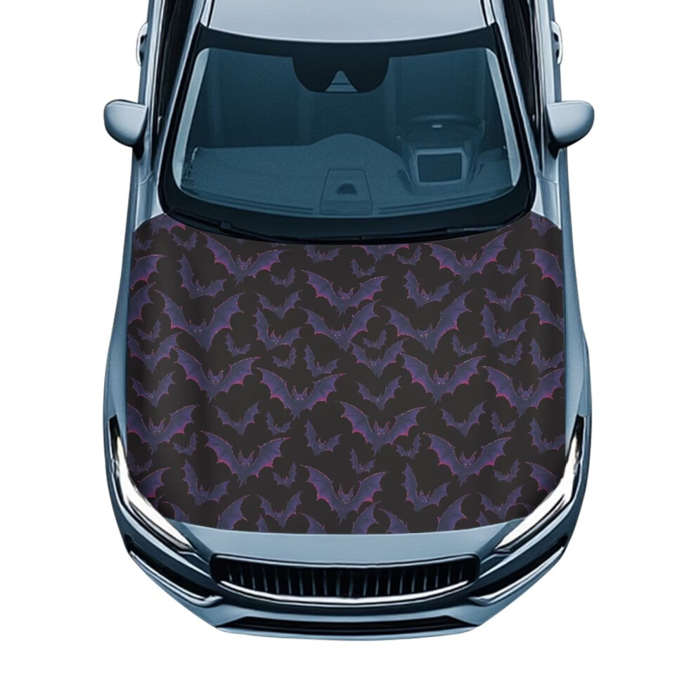Car Hood Cover Stretchable Elastic Fabric Purple 974856067657