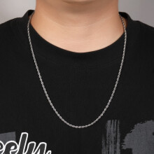 3-pack stainless steel Fried Dough Twists chain, small element chain, twist rope chain decoration