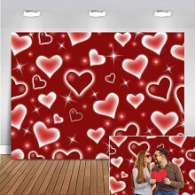 Black Heart 2000s Backdrop for Photoshoot Old School Photography Background 2000s Heart Valentine's Day 90s Banner Photo Booth Studio