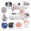 2Pcs Mini Sewing Machine Double Thread Portable Multi-Color LED Light 2